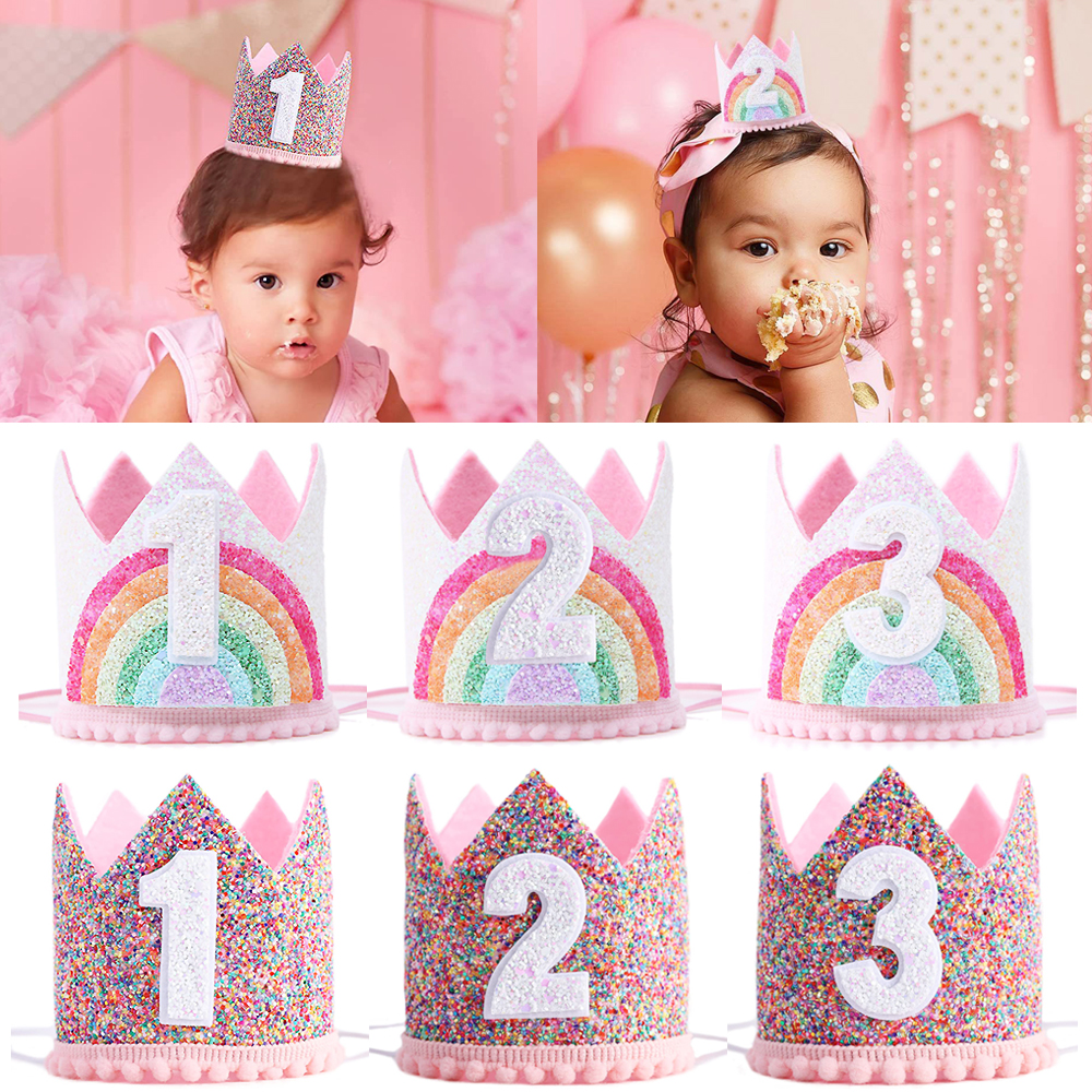 Science Of Happiness - Felt Rainbow Crown Birthday Party Crowns