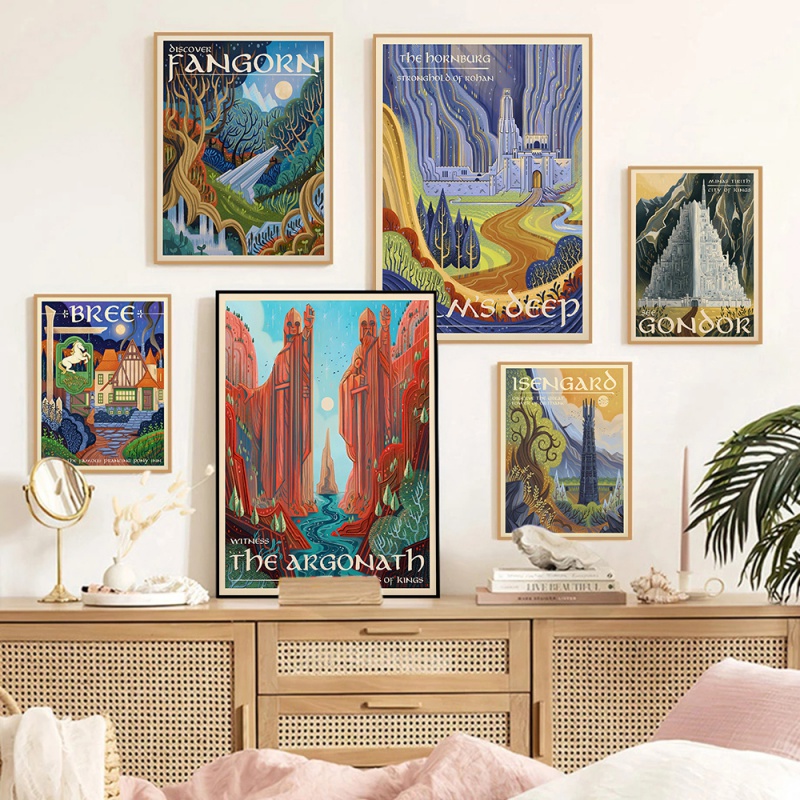 Ring Art Poster Wall Retro Tra - Star Map Poster recension och pris