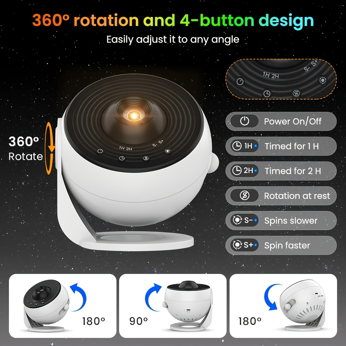 Galaxy Star Projector 360° Rot - Planetarium Projector Home recension och pris