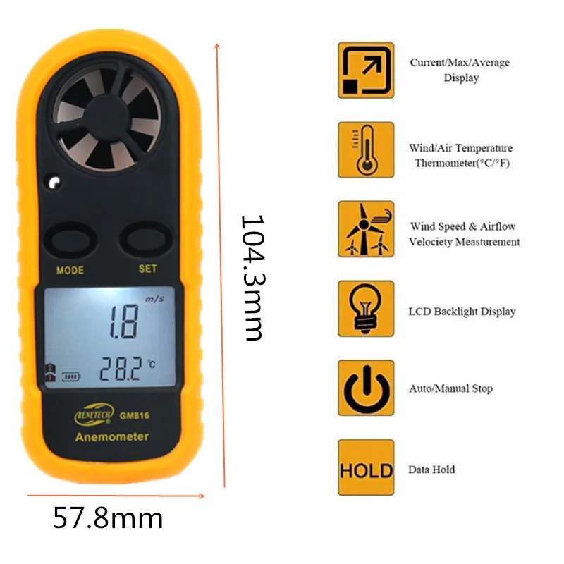 GM816 Digital Anemometer Wind  - Anemometer Wind Speed recension och pris