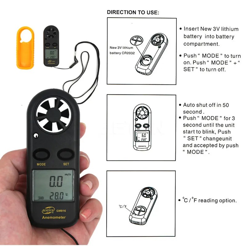 GM816 Digital Anemometer Wind  - Anemometer Wind Speed recension och pris