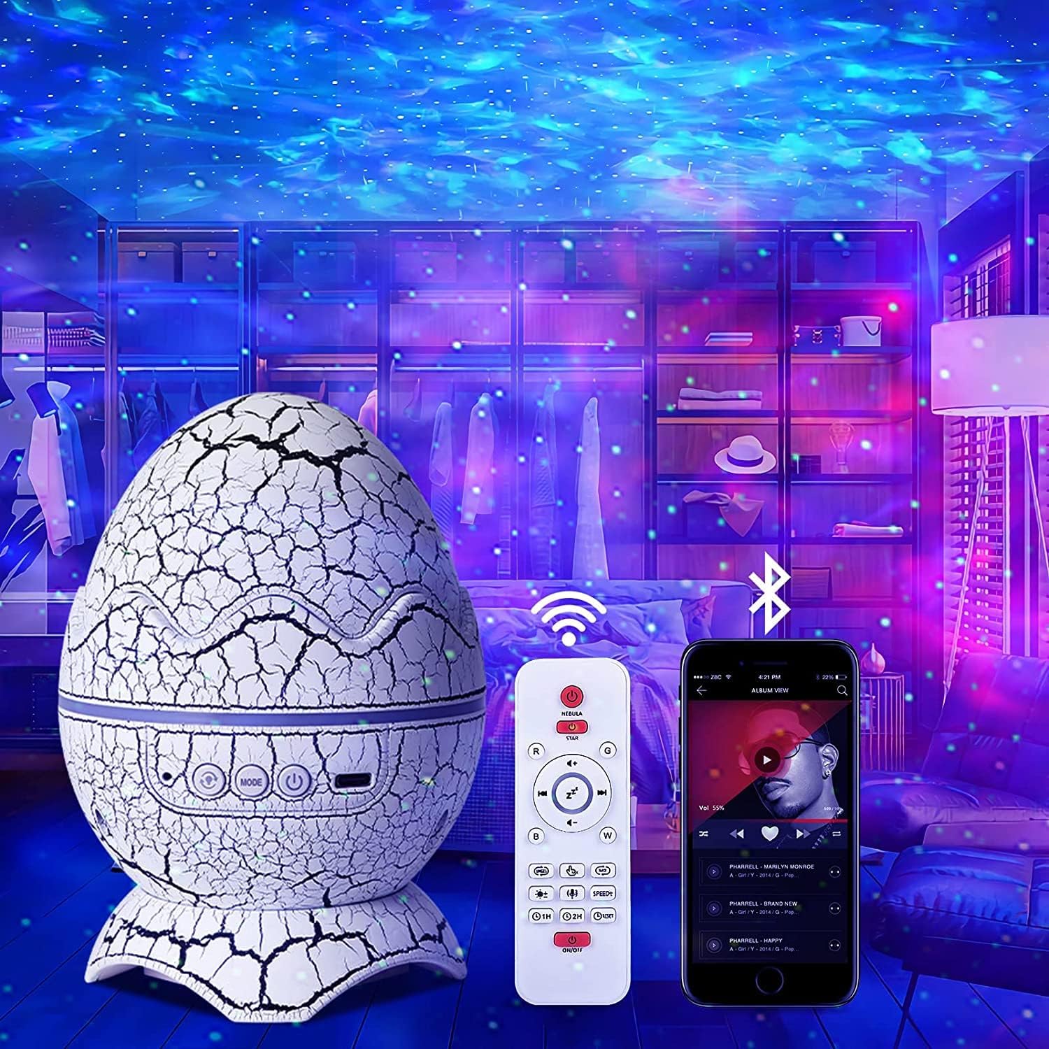 Dinosaur Egg Galaxy Projector  - Planetarium Projector Home recension och pris