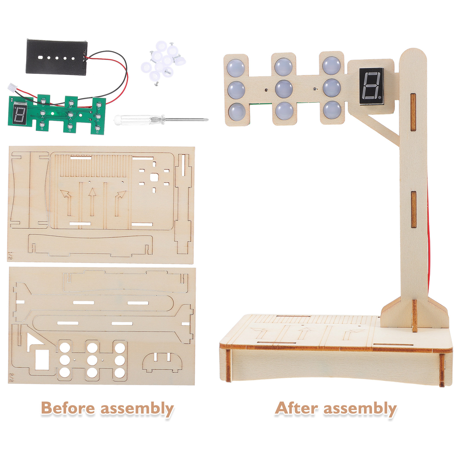 1Set DIY Traffic Signal Light  - Science Project Kit recension och pris
