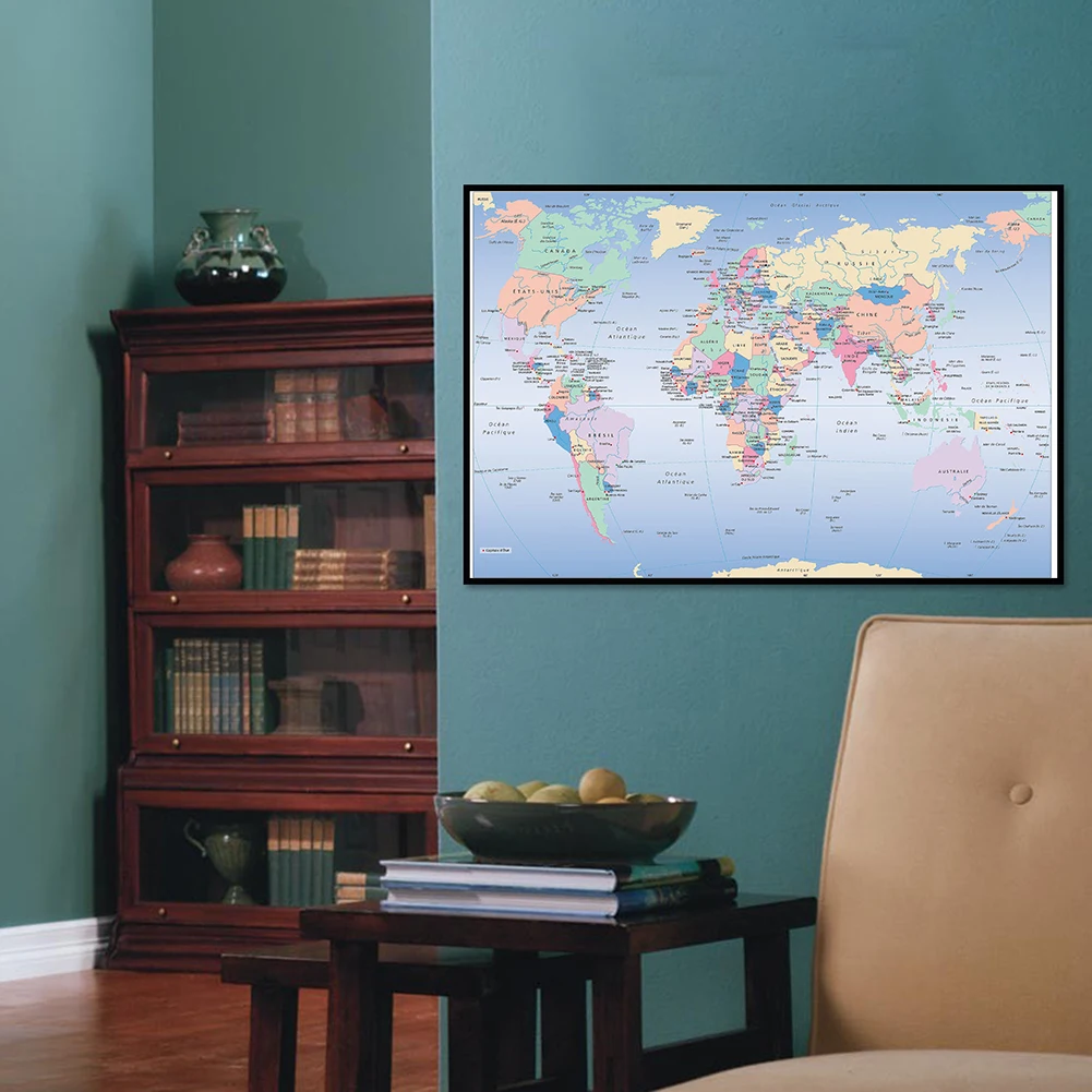 Unframed World Map French Lang - Star Map Poster recension och pris