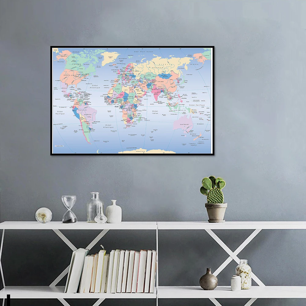 Unframed World Map French Lang - Star Map Poster recension och pris