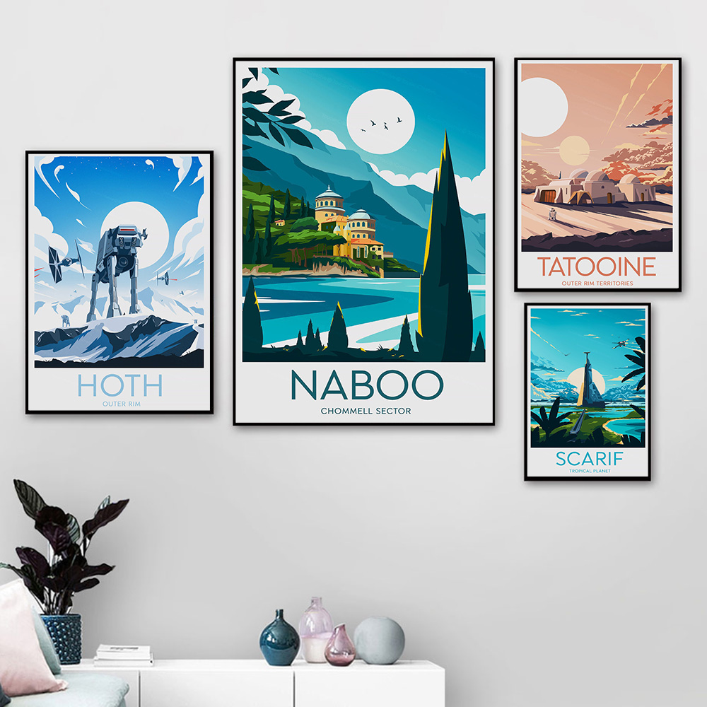 Minimalist Wars Movie Poster T - Star Map Poster recension och pris