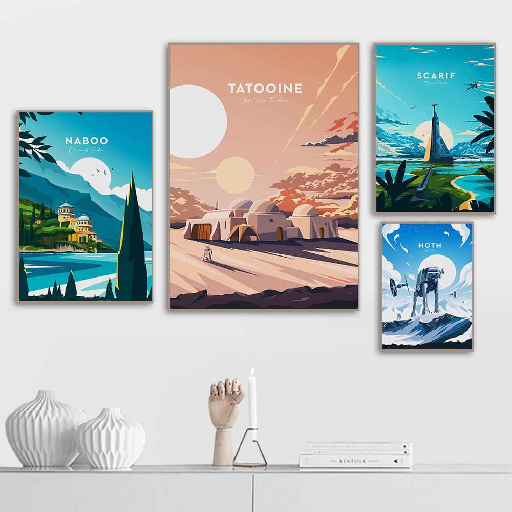Minimalist Wars Movie Poster T - Star Map Poster recension och pris
