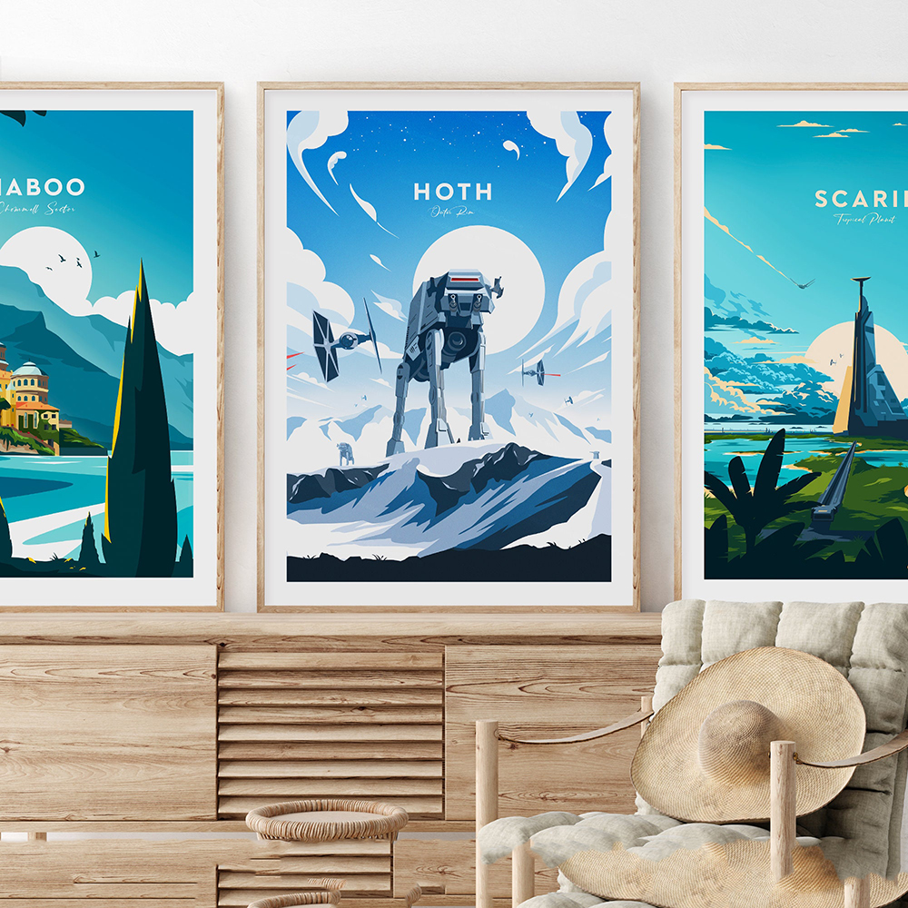 Minimalist Wars Movie Poster T - Star Map Poster recension och pris