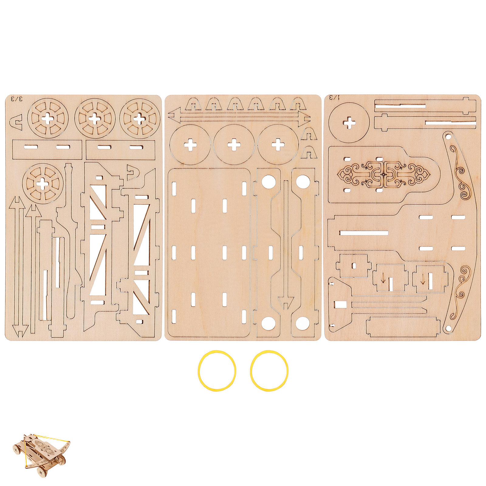 1Set Wooden Catapult Chariot D - Science Project Kit recension och pris