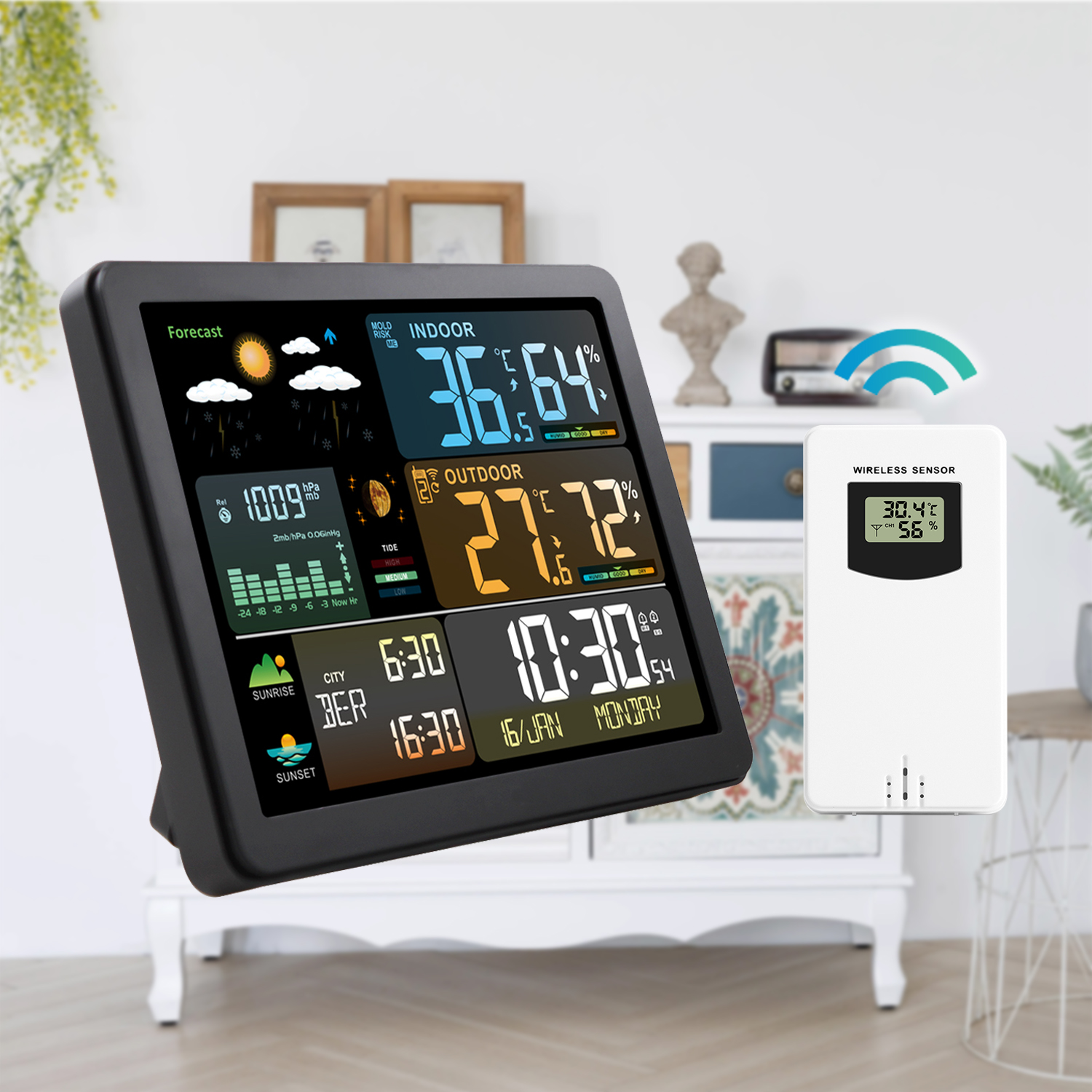 Multifunctional Large Color Sc - Weather Station Indoor recension och pris