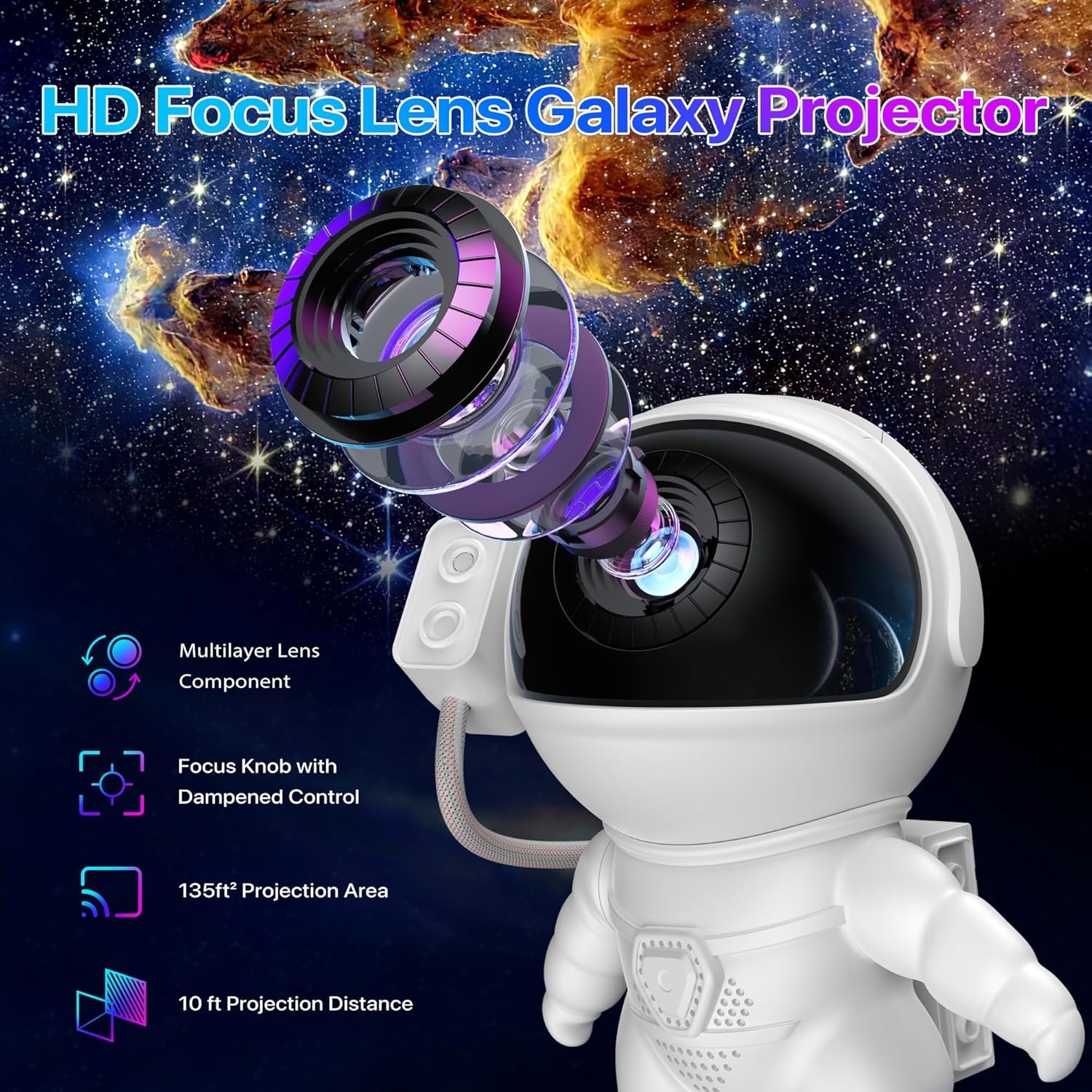 Astronaut Starry Sky Projector - Planetarium Projector Home recension och pris