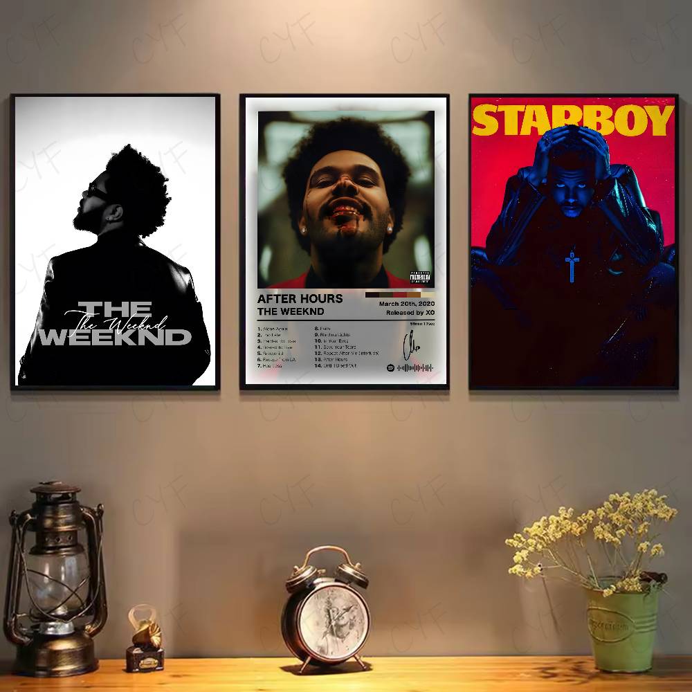Singer T-The weeknd Poster art - Star Map Poster recension och pris