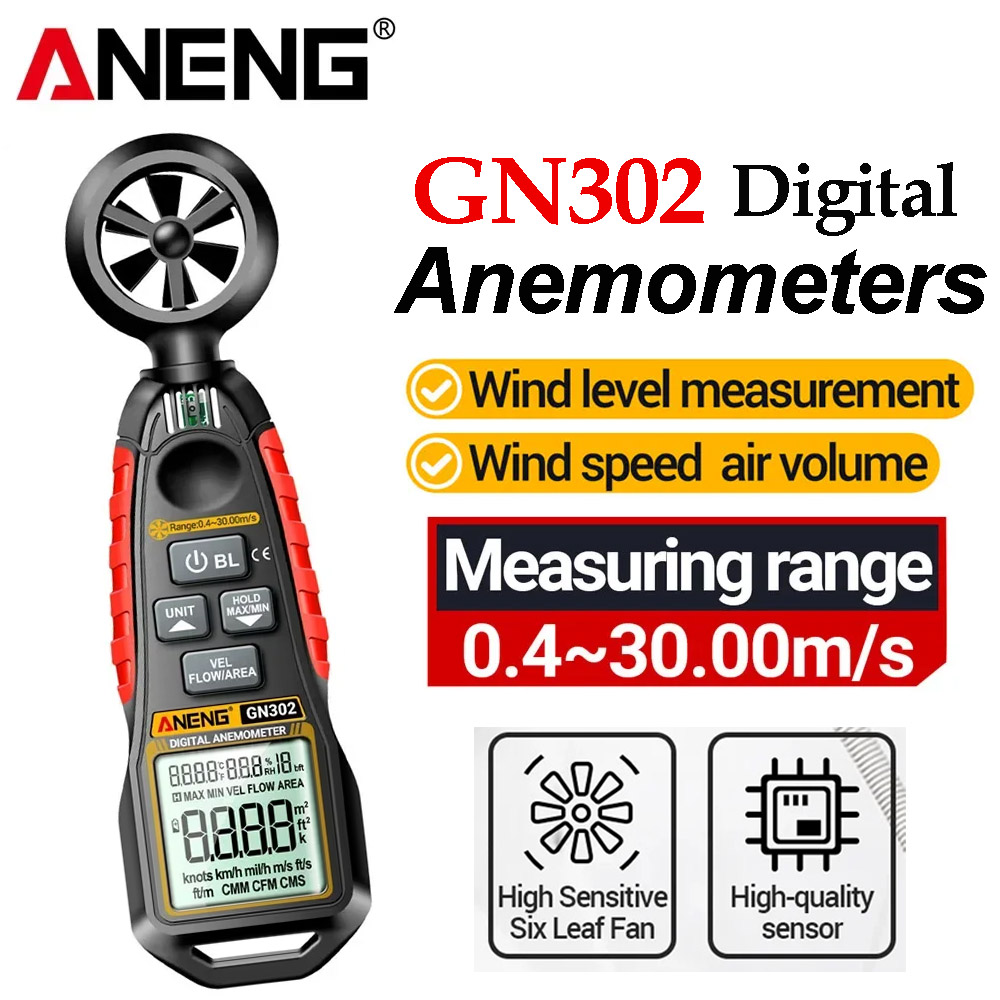 Digital Anemometer 0.4~30m/s A - Anemometer Wind Speed recension och pris
