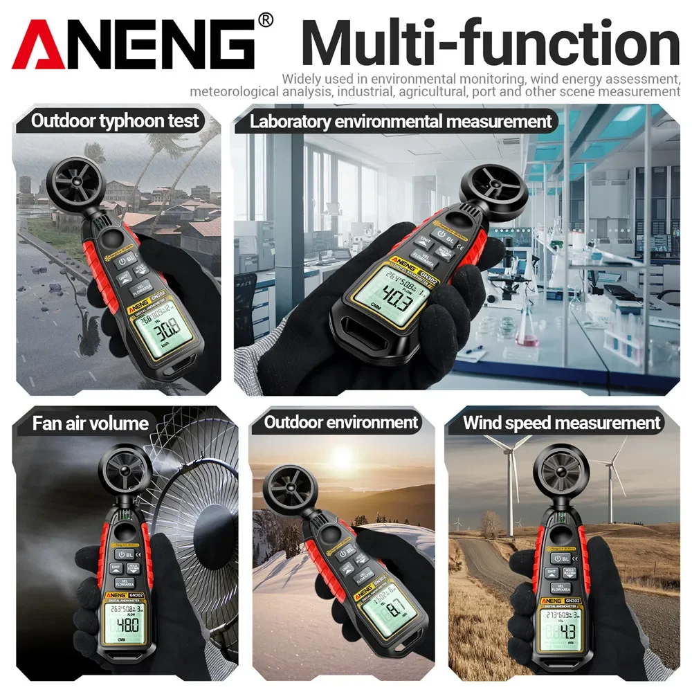 Digital Anemometer 0.4~30m/s A - Anemometer Wind Speed recension och pris