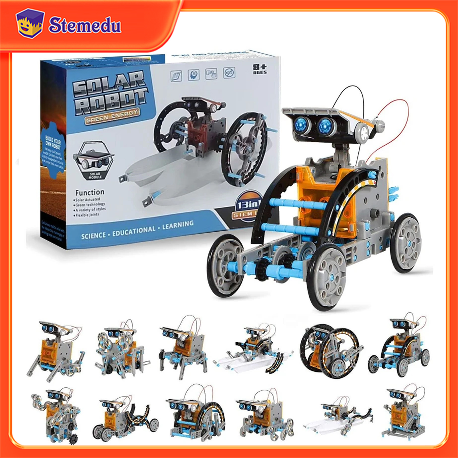 13 in 1 Solar Powered Robot Sc - Science Robot recension och pris