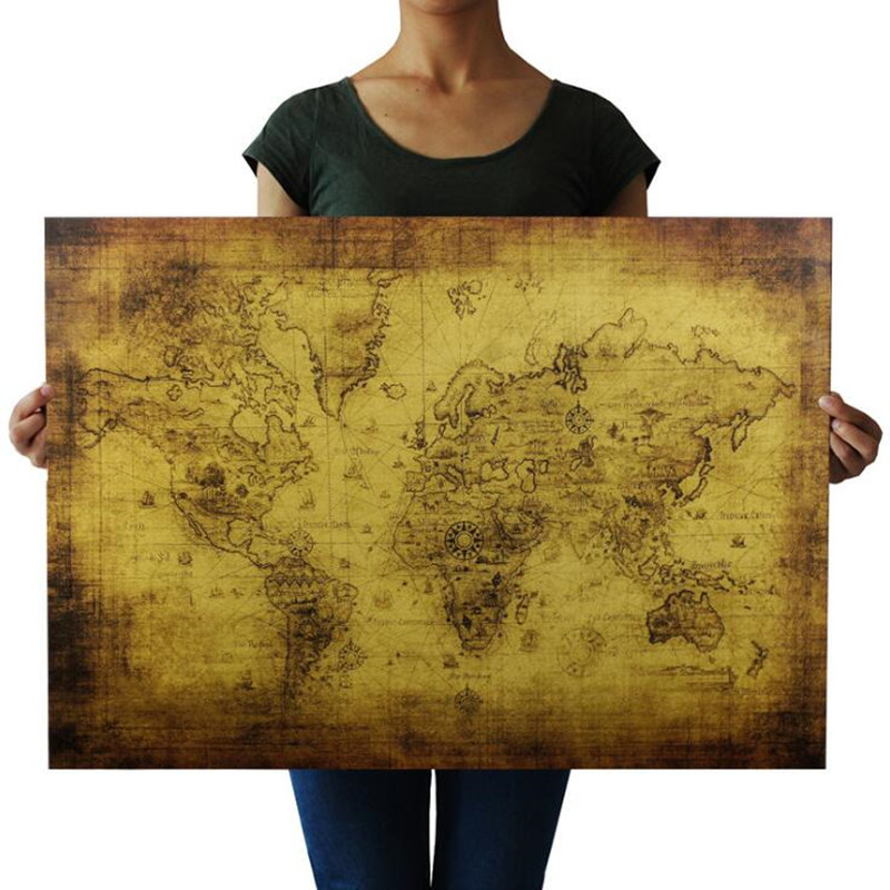 Large 72.5X51.5cm Vintage The  - Star Map Poster recension och pris